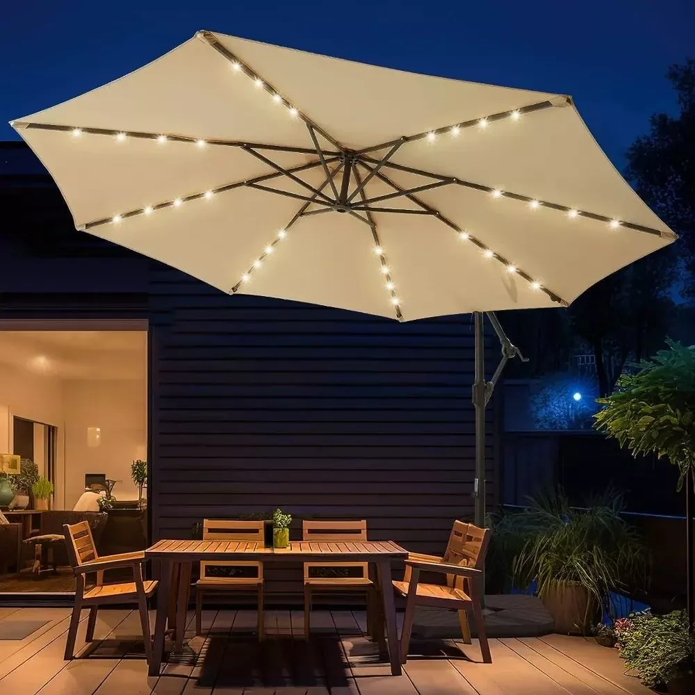 Patio Umbrella karo LED Solar